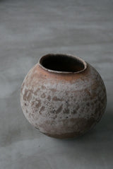 Moon Jar  満月壺　直径20/ Testuya Hioki    Japanese  soil   Art 花器