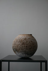 Moon Jar  満月壺　直径20/ Testuya Hioki    Japanese  soil   Art 花器
