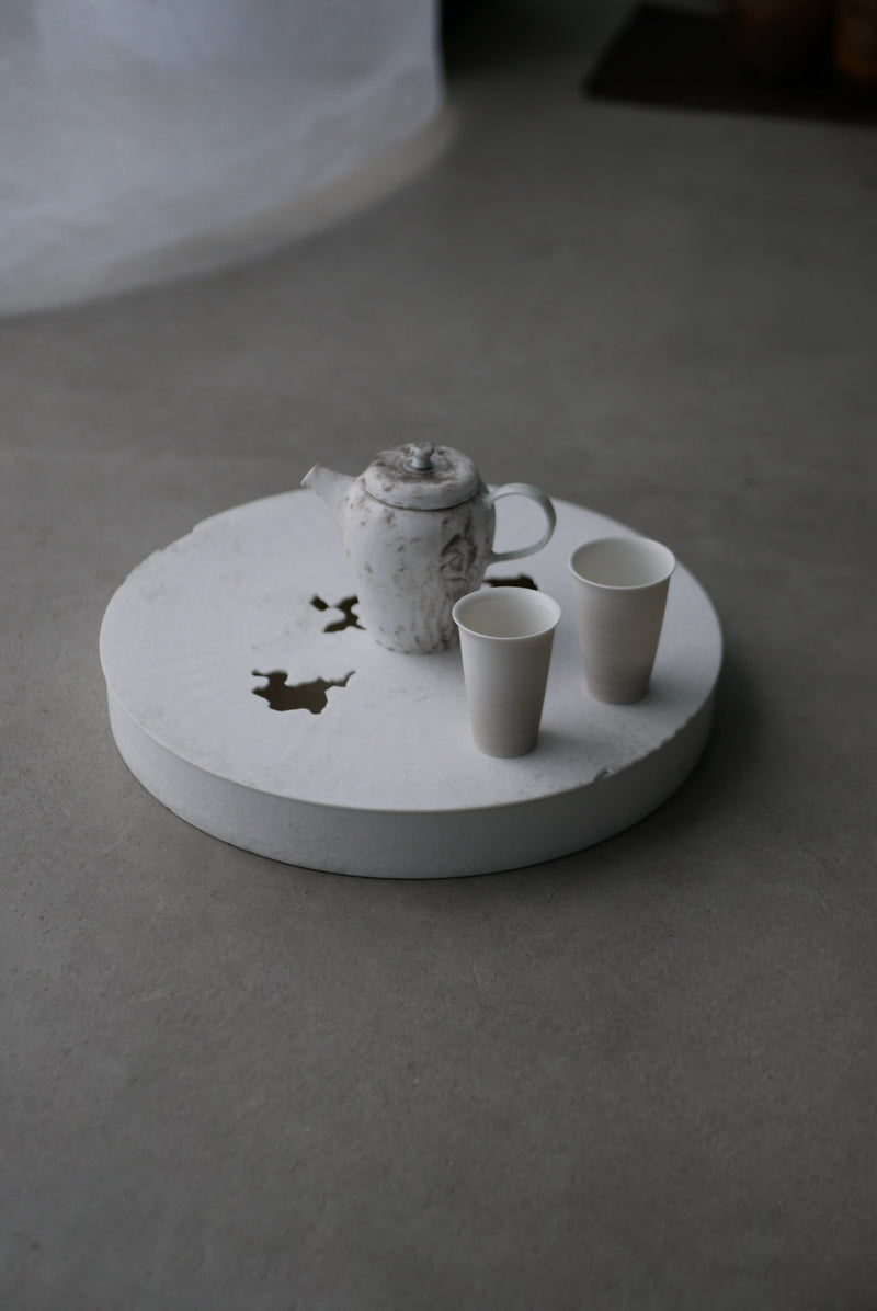 N様専用　白磁　グレージュ　slim 聞香杯　/ Takahiro Yahagi