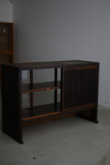 水屋カウンター　ガラス戸棚　大正時代　大型配送　/  Japanese Antiques Tansu Counter キャビネット