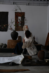 臼   Usu  Coffee Table Primitive Wood  /  Japanese Antique　