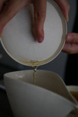 茶漉し蓋碗　Bone White 半磁器　日本茶　中国茶　/  Kanako Yoshida