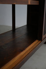 水屋カウンター　ガラス戸棚　大正時代　大型配送　/  Japanese Antiques Tansu Counter キャビネット