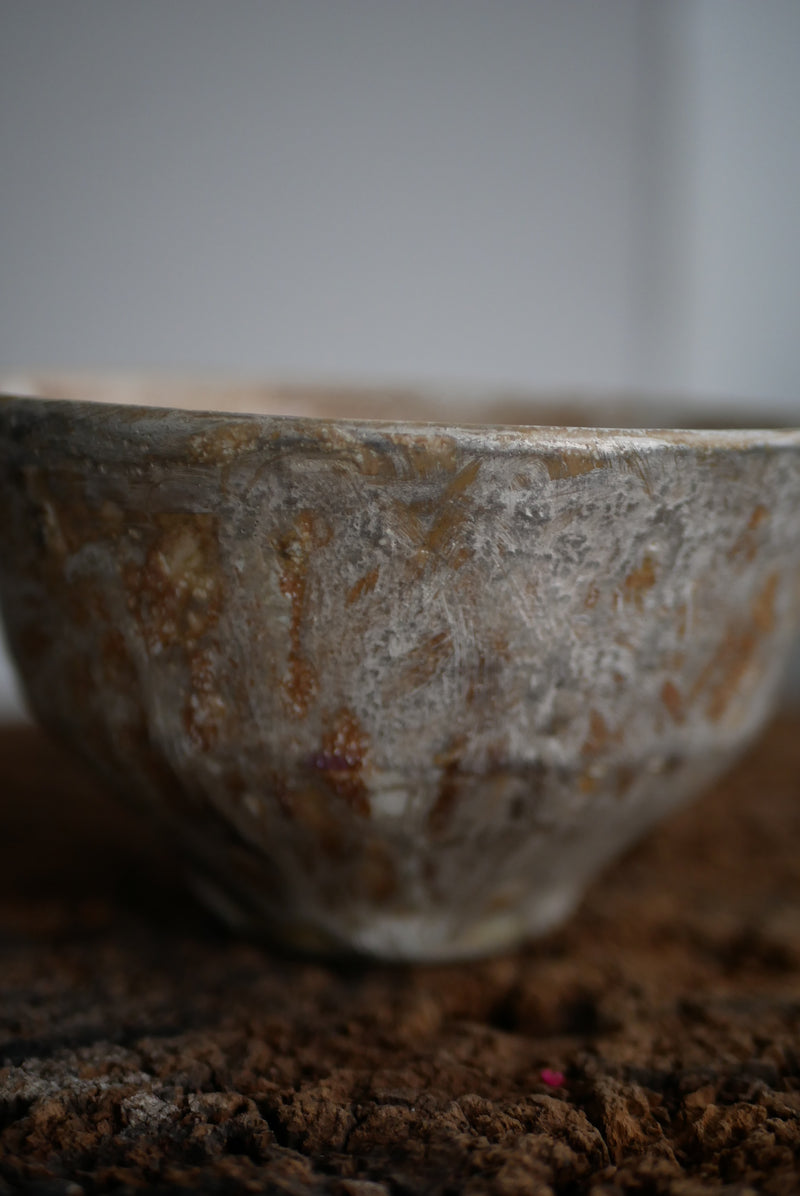 茶煙銀彩　抹茶碗  /菊地　亨