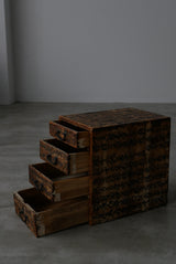 墨書き和紙張り　小引出し　Tansu  小箪笥　　/  Japanese Antiques　Wooden Drawer　Chest