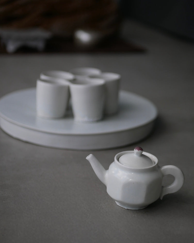 白瓷茶盆　茶盤　/ タナカシゲオ