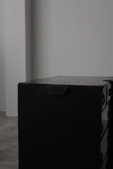 静かな黒漆　庄内箪笥　江戸から明治期　/  Japanese Antiques  Urushi  Wooden Drawer ,Chest