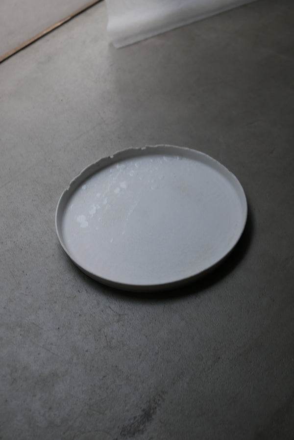 白磁　五月雨の大皿/茶盤　02 / Takahiro Yahagi