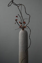 釉かけ分け　花器　White &Stone Veil    / Akari Sato