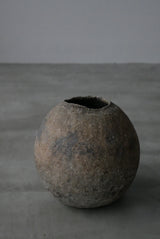 Moon Jar  満月壺　直径20 Testuya Hioki    Japanese  soil   Art 花器