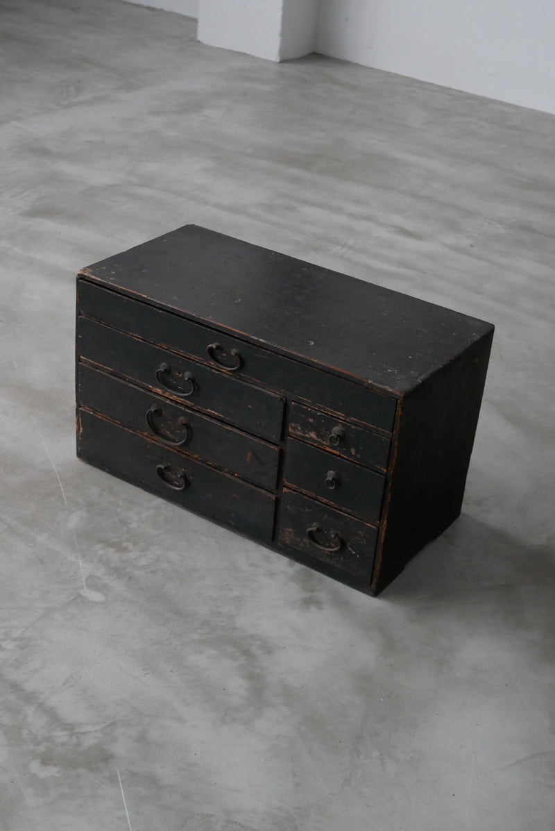 江戸時代　古箪笥　小箪笥 黒漆 小引出し 小箪笥 江戸時代 / Japanese Antique Urushi Drawer