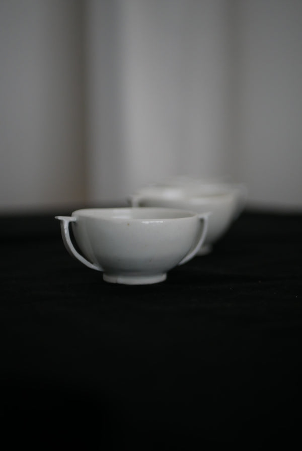 白瓷双耳付茶杯　S/M　/ タナカシゲオ
