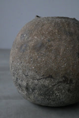 Moon Jar  満月壺　直径20 Testuya Hioki    Japanese  soil   Art 花器