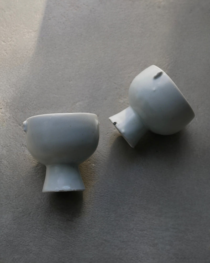 白瓷小耳高杯　小鉢　/ タナカシゲオ