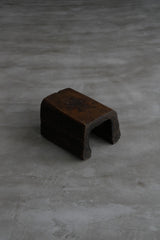 木　刳抜　少数民族　小椅子　木台　大　/  Asian Antique　Primitive 　Wooden　Stool