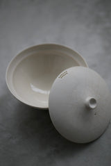 茶漉し蓋碗　Bone White 半磁器　日本茶　中国茶　/  Kanako Yoshida