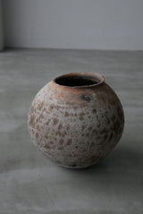 Moon Jar  満月壺　直径20/ Testuya Hioki    Japanese  soil   Art 花器