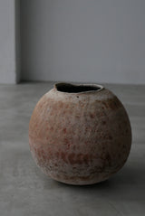 Moon Jar  満月壺　直径22/ Testuya Hioki    Japanese  soil   Art 花器