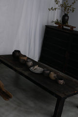 黒漆　水屋箪笥リメイクテーブル　江戸時代　/  Japanese Antique　Table Made by Nagahuji