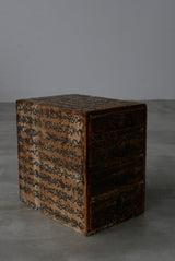 墨書き和紙張り　小引出し　Tansu  小箪笥　　/  Japanese Antiques　Wooden Drawer　Chest