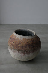 Moon Jar  満月壺　直径23/ Testuya Hioki    Japanese  soil   Art 花器