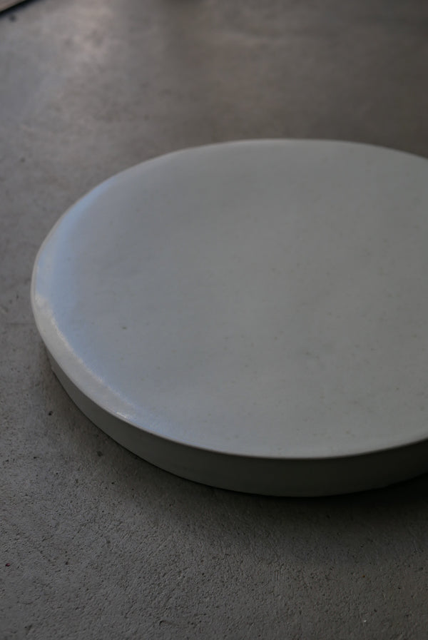 白瓷茶盆　茶盤　/ タナカシゲオ