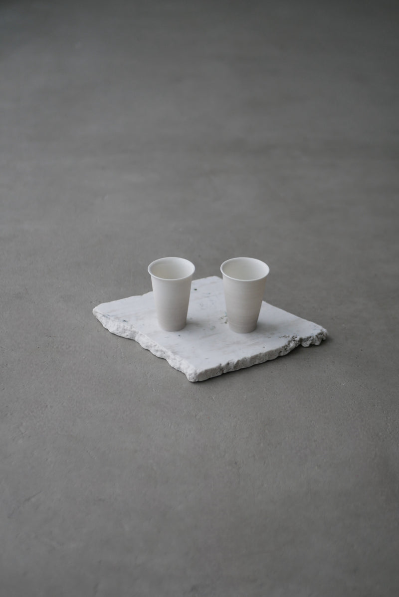 N様専用　白磁　グレージュ　slim 聞香杯　/ Takahiro Yahagi