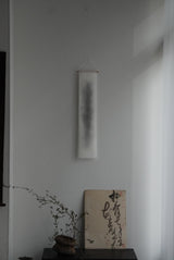 専用 / 布掛け軸　　煙/ 墨染め