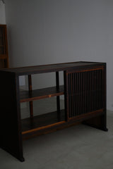 水屋カウンター　ガラス戸棚　大正時代　大型配送　/  Japanese Antiques Tansu Counter キャビネット