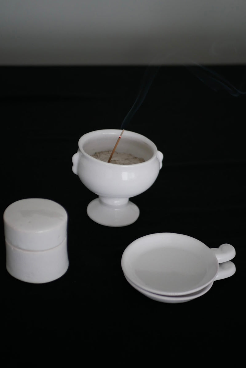 デルフト釉　耳付ゴブレット　香炉　/ タナカシゲオ