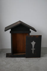 H様　　専用  / 黒漆　模様窓厨子　