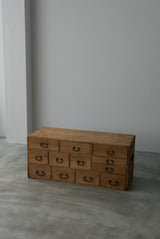 リズムのある箪笥　引出し12杯　明治〜大正期　大型配送　/  Japanese Antique  Tansu Drawer Chest