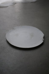 白磁  stone scrach  大皿　Takahiro Yahagi