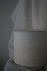 White Veil 釉かけ分け  台皿　/ Akari Sato