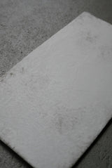 白磁　角皿　stone scrach / Takahiro Yahagi