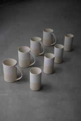 釉かけ分け　陶肌　筒Cup  /Akari Sato