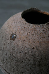 Moon Jar  満月壺　直径23/ Testuya Hioki    Japanese  soil   Art 花器