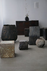 Soil  Cube L  立方体 / Testuya Hioki    Japanese  soil   Art 花器