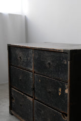 黒漆箪笥　引出し6杯　江戸時代/  Japanese Antiques