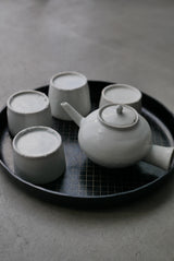 白瓷棒手茶壺　/ タナカシゲオ