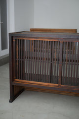 水屋カウンター　ガラス戸棚　大正時代　大型配送　/  Japanese Antiques Tansu Counter キャビネット