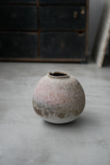 T様　お取置き  / Moon Jar  満月壺　直径20/ Testuya Hioki    Japanese  soil   Art 花器