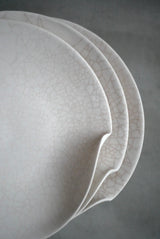 曲線皿　Bone White 半磁器　/  Kanako Yoshida