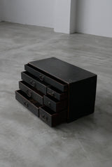 黒漆　小引出し　小箪笥　江戸時代　/  Japanese Antique　Urushi Drawer , Chest