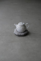 墨染め　ベルギーリネン　八角茶托　　　　　　　　　　　　