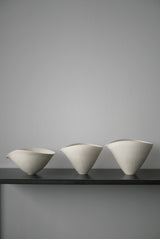 片口　横型 M　 Bone White 半磁器　/  Kanako Yoshida