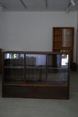 水屋カウンター　ガラス戸棚　大正時代　大型配送　/  Japanese Antiques Tansu Counter キャビネット
