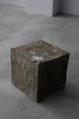Soil  Cube L  立方体 / Testuya Hioki    Japanese  soil   Art 花器