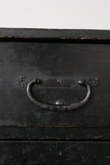 静かな黒漆　庄内箪笥　江戸から明治期　/  Japanese Antiques  Urushi  Wooden Drawer ,Chest