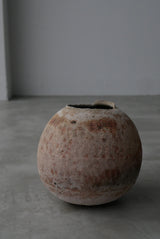 Moon Jar  満月壺　直径22/ Testuya Hioki    Japanese  soil   Art 花器